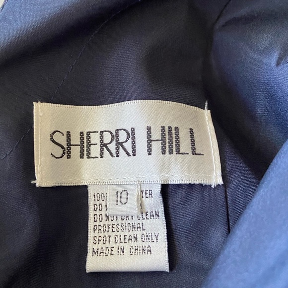 NWOT Sherri Hill Navy Blue Formal Mini Dress - Picture 3 of 4